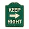 Signmission Keep Right Right Arrow Heavy-Gauge Aluminum Architectural Sign, 24" x 18", G-1824-23891 A-DES-G-1824-23891 - alternate 1